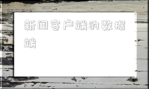 新闻客户端的数据端新闻客户端的两种类别
